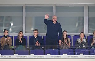 Александр Лукашенко посетил решающий матч серии «Динамо» – сборная экстралиги