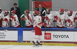 Илья Морозов – автор первой шайбы сборной Беларуси в плей-офф ЮЧМ-2021