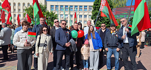 Коллектив Хоккейного клуба "Неман" принял участие в митинге ко Дню Государственного флага, герба и гимна